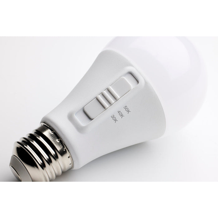 12A19/LED/3CCT/E26/120V/4PK , Lamps , SATCO, A19,LED,Medium,Type A,Warm White to Natural Light,White