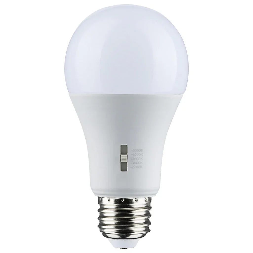 SATCO 12 Watt A19 LED - Medium Base - CCT Selectable - 120 Volt - White ...