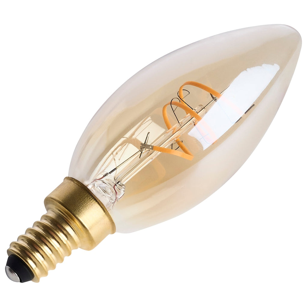 SATCO 3.5 Watt C11 LED - 2000K CCT - Candelabra Base - Clear Glass ...