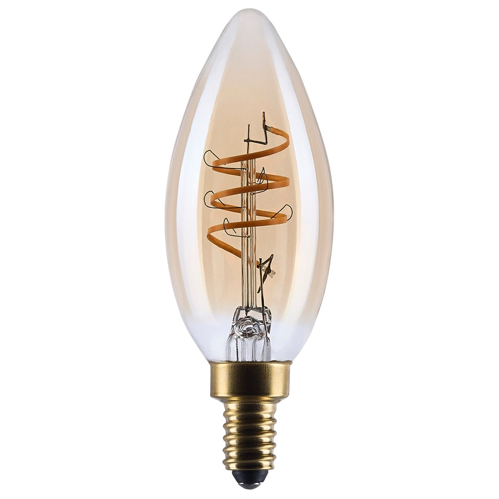 SATCO 5.5 Watt C11 LED - 2000K CCT - Candelabra Base - Clear Glass ...
