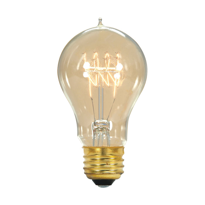 60A19/CL/120V VINTAGE , Lamps , SATCO, A19,Clear,Incandescent,Medium,Type A,Vintage Light,Warm White