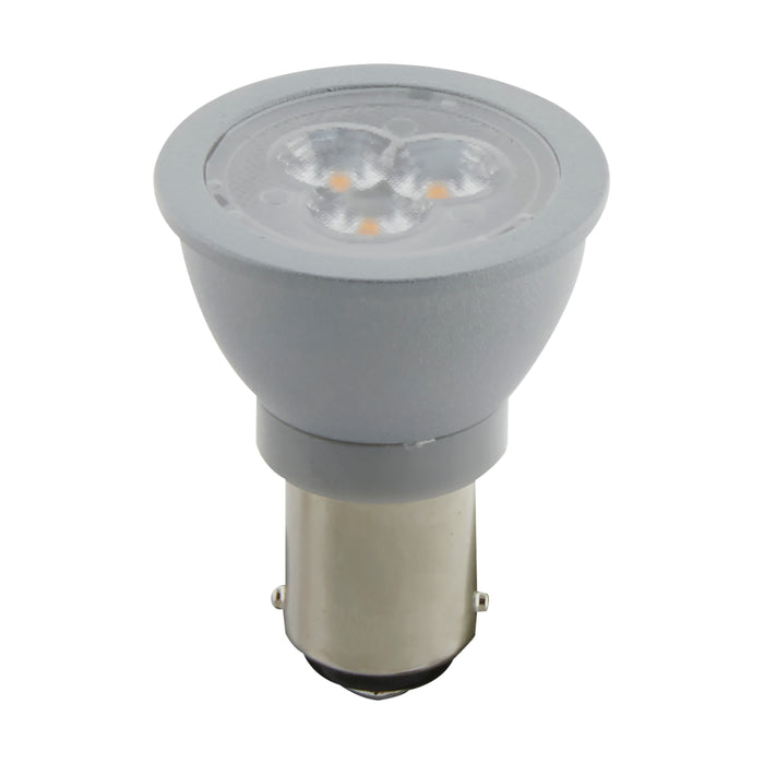 3WLED/GBF/ELEVATOR/12V AC/DC , Lamps , SATCO, ALR12,Bayonet Double Contact,Gray,LED,Mini and Pin-Based LED,MR11,Warm White