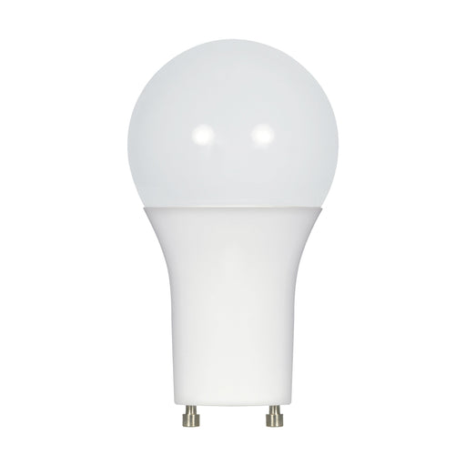 9.8A19/OMNI/220/LED/30K/GU24 , Lamps , SATCO, A19,Bi Pin GU24,Frost,LED,Type A,Warm White