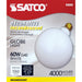60W G-40 WHITE , Lamps , SATCO, G40,Globe,Globe Light,Gloss White,Incandescent,Medium,Warm White