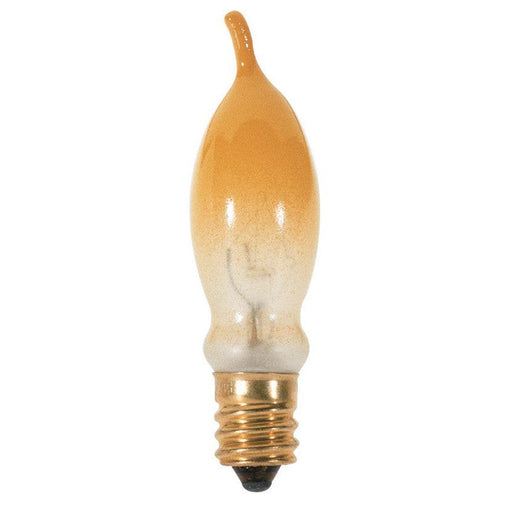 7 1/2W CAND TT YELLOW , Lamps , SATCO, CA5,Candelabra,Candle,Decorative Light,Incandescent,Yellow