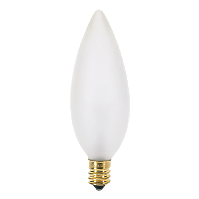 25W TORP CAND FROSTED , Lamps , SATCO, BA9.5,Candelabra,Candle,Decorative Light,Frost,Incandescent,Warm White