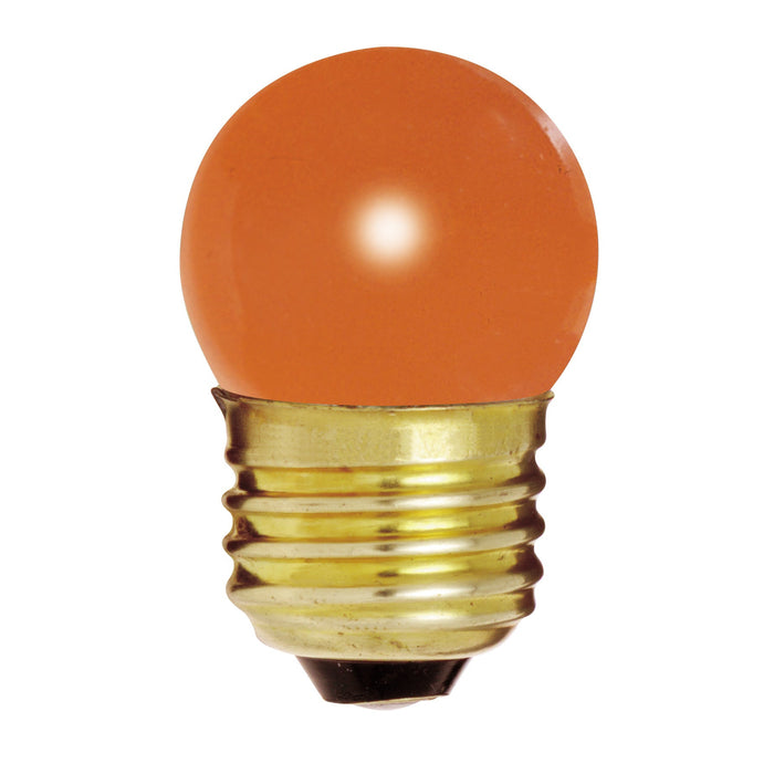 7 1/2W S11 STD ORANGE , Lamps , SATCO, Ceramic Orange,Incandescent,Medium,S11,Sign,Sign & Indicator
