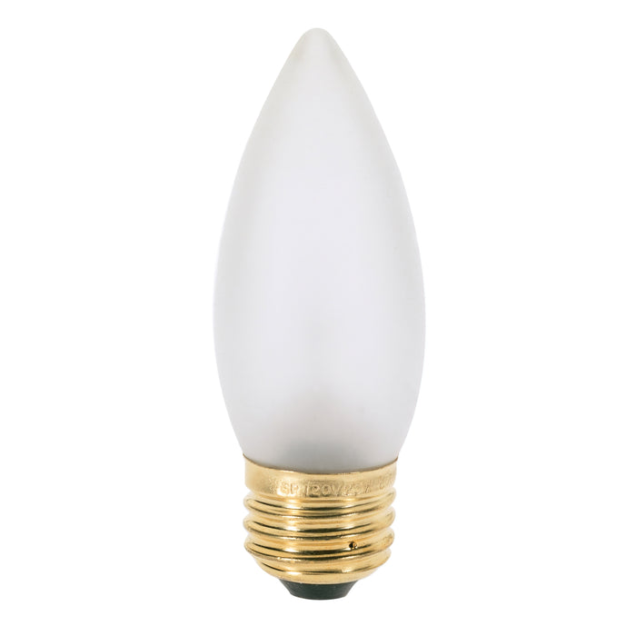 25W TORP STD FR , Lamps , SATCO, B11,Candle,Decorative Light,Frost,Incandescent,Medium,Warm White