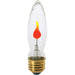 3W FLICKER STD CLR , Lamps , SATCO, CA9,Candle,Clear,Decorative Light,Incandescent,Medium,Warm White