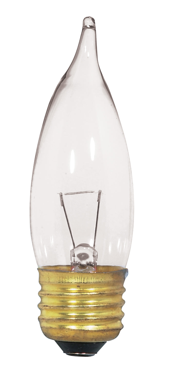 SATCO 25 Watt CA10 Incandescent - Clear - 1500 Average rated hours ...