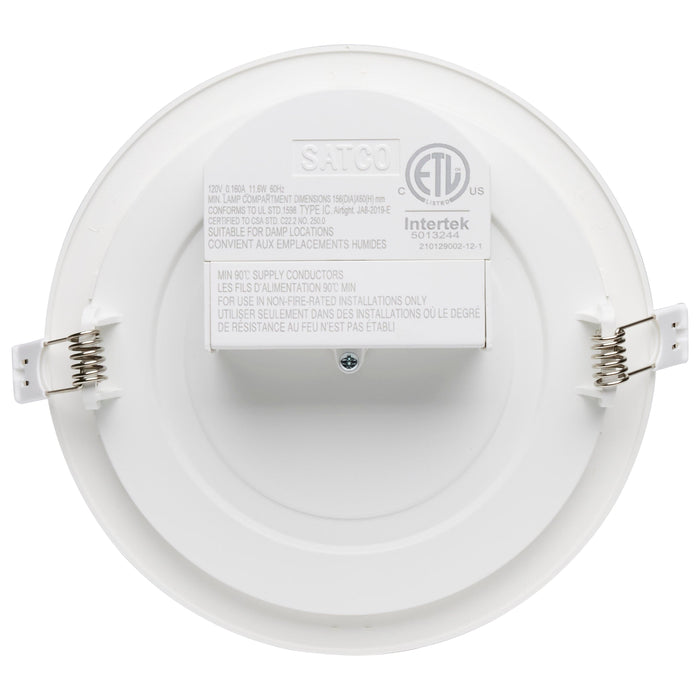 11.6WLED/DW/EL/5-6/30K/120V , Fixtures , SATCO, Connector or Adapter,Direct Wire,Direct Wire LED Downlight,Integrated LED,LED,Recessed