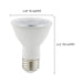 6.5PAR20/LED/40'/AMBER , Lamps , SATCO, Clear,LED,LED PAR,Medium,PAR,PAR20