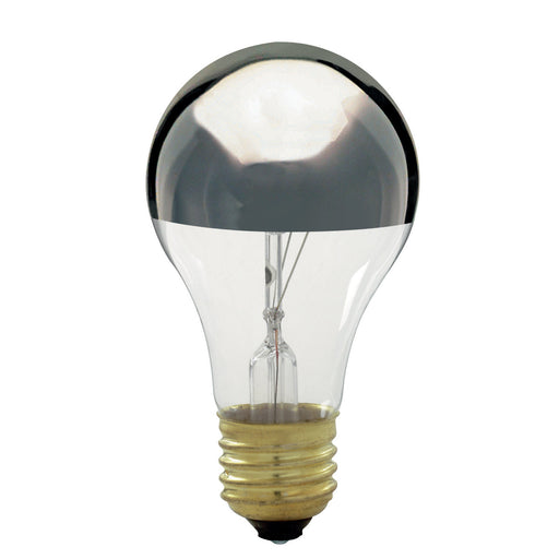 100A19 CHROME TOP , Lamps , SATCO, A19,General Service,Incandescent,Medium,Silver Crown,Type A,Warm White