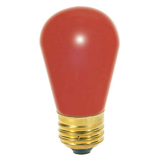 11S14 RED 4-PACK , Lamps , SATCO, Ceramic Red,Incandescent,Medium,S14,Sign,Sign & Indicator