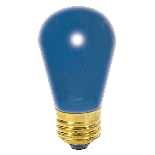 11S14 BLUE 4-PACK , Lamps , SATCO, Ceramic Blue,Incandescent,Medium,S14,Sign,Sign & Indicator