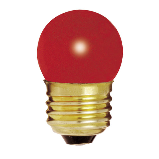 7 1/2W S11 STD RED 1/CD , Lamps , SATCO, Ceramic Red,Incandescent,Medium,S11,Sign,Sign & Indicator