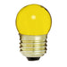 7 1/2W S11 YELLOW 1/CD , Lamps , SATCO, Ceramic Yellow,Incandescent,Medium,S11,Sign,Sign & Indicator