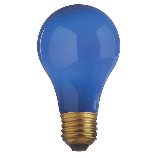 60W A19 CERAMIC BLUE 130V , Lamps , SATCO, A19,Ceramic Blue,General Service,Incandescent,Medium,Type A