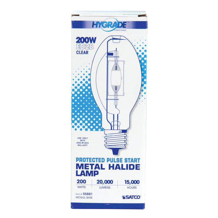 MP200/ED28/PS/BU/4K , Lamps , HyGrade, Clear,Cool White,ED28,HID,Metal Halide,Mogul Extended