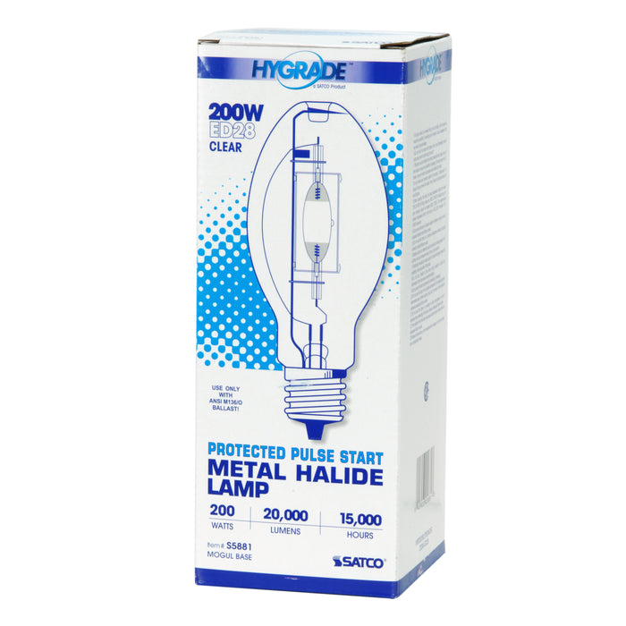 MP200/ED28/PS/BU/4K , Lamps , HyGrade, Clear,Cool White,ED28,HID,Metal Halide,Mogul Extended