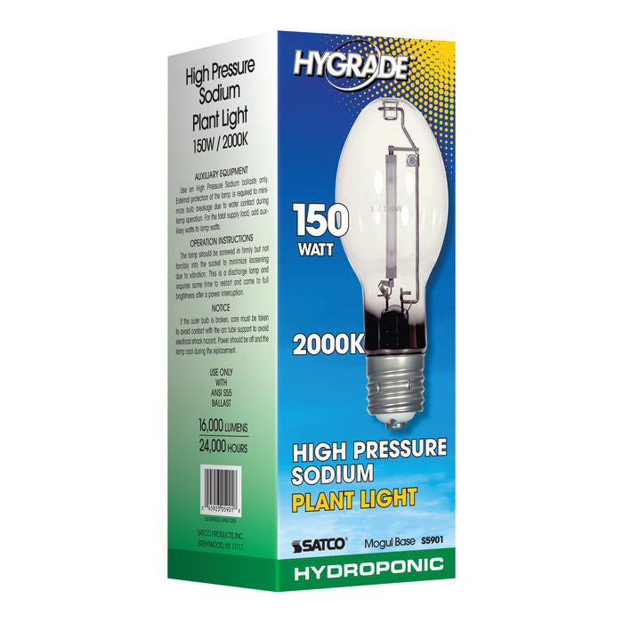 LU150/ED23.5/HO , Lamps , HyGrade, Clear,ET23.5,HID,High Pressure Sodium,Mogul