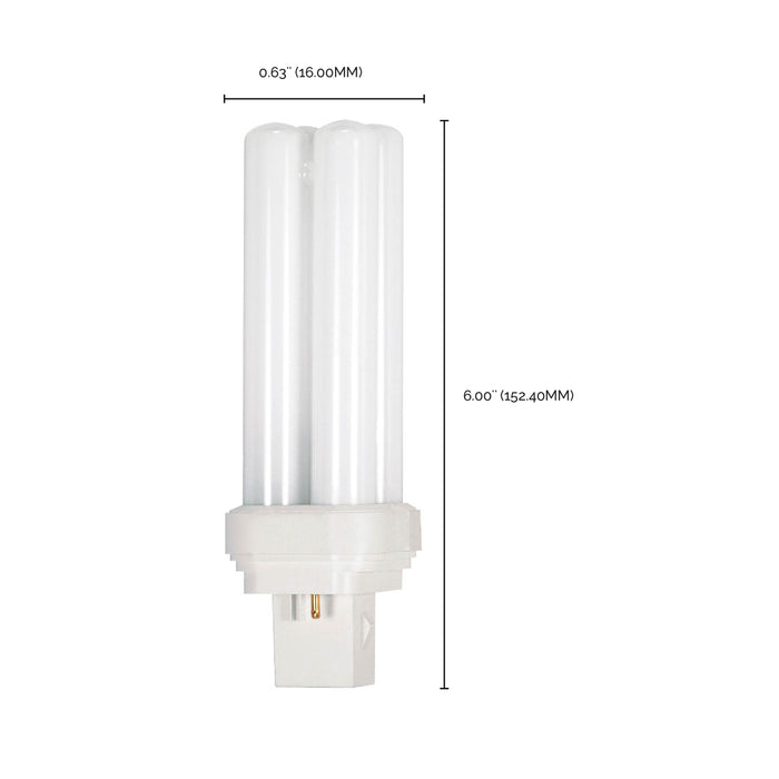 FDL22LE/D 27/2800K Q/22 , Lamps , SATCO, Compact Fluorescent,Double Twin 2 Pin,Gloss White,GX32d-2,PL 2-Pin,T5,Warm White