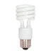 15T2/E26/2700K/120V/1PK , Lamps , SATCO, Compact Fluorescent,Medium,Spiral,Spirals CFL,T2,Warm White,White