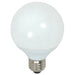 9G25/E26/5000K/120V/1PK , Lamps , SATCO, Compact Fluorescent,G25,Globe,Globe Light,Medium,Natural Light,White