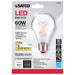 8A19/CL/LED/E26/27K/ES/120V , Lamps , SATCO, A19,Clear,LED,LED Filament,Medium,Type A,Warm White