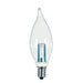 1W CFC/LED/120V/CD , Lamps , SATCO, CA8,Candelabra,Candle,Clear,Decorative LED,LED,Warm White