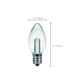 0.5W C7/CL/LED/120V/CD , Lamps , SATCO, C7,Candelabra,Candle,Clear,Decorative LED,LED,Warm White