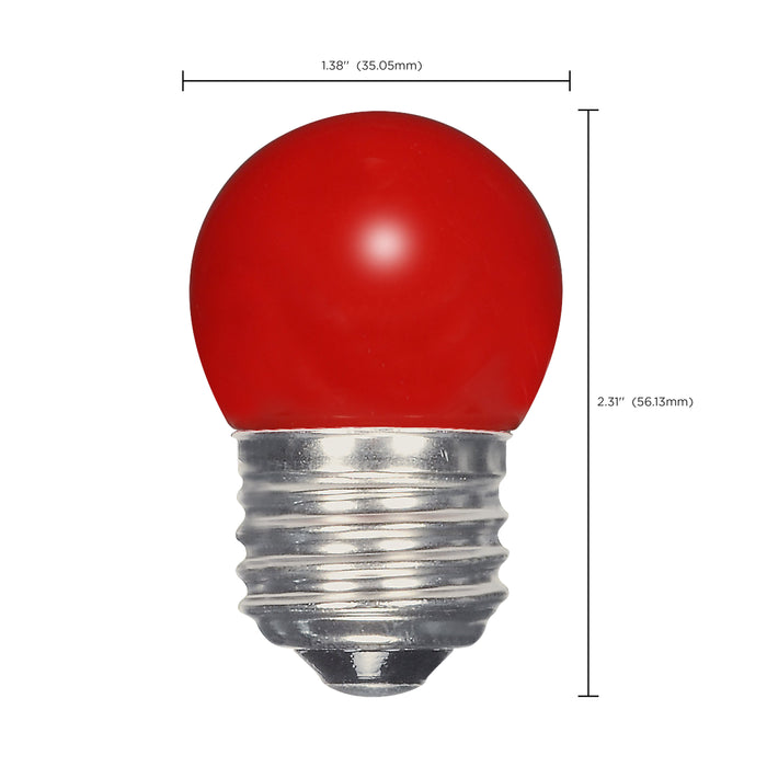 1.2W S11/RED/LED/120V/CD , Lamps , SATCO, Ceramic Red,LED,Medium,S11,Sign,Sign & Indicator