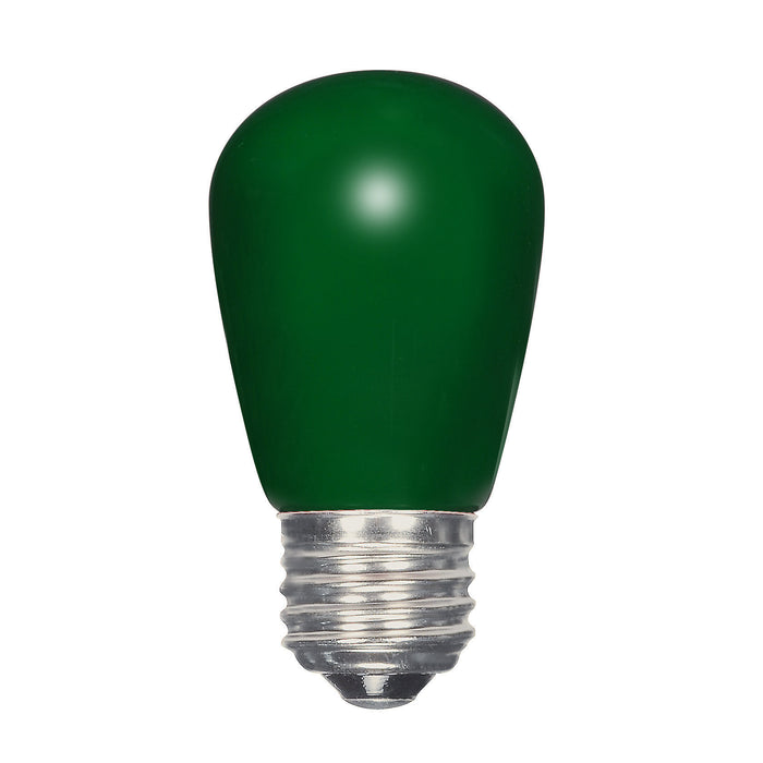 1.4W S14/GR/LED/120V/CD , Lamps , SATCO, Ceramic Green,LED,Medium,S14,Sign,Sign & Indicator