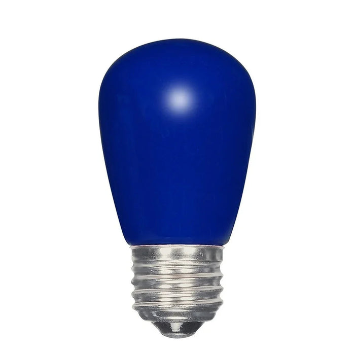 SATCO 1.4W LED - S14 - Ceramic Blue - Medium base - 120V - Card ...
