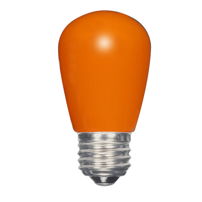 1.4W S14/OR/LED/120V/CD , Lamps , SATCO, Ceramic Orange,LED,Medium,S14,Sign,Sign & Indicator
