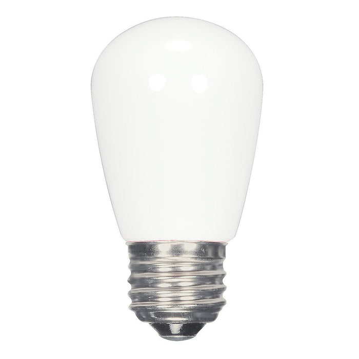 1.4W S14/WH/LED/120V/CD , Lamps , SATCO, Coated White,LED,Medium,S14,Sign,Sign & Indicator,Warm White