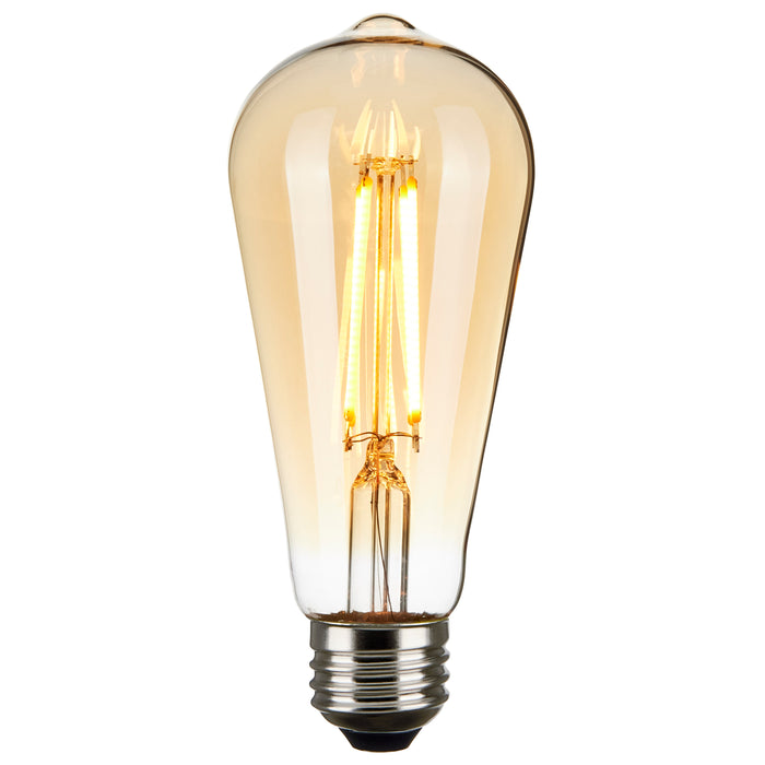 4.5ST19/AMB/LED/E26/20K/120V , Lamps , SATCO, LED,LED Filament,Medium,ST19,Transparent Amber