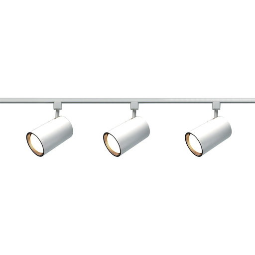 WHITE R30 STRAIGHT CYL TRACK K , Fixtures , NUVO, Incandescent,Medium,R30,Track,Track Kit,Track Lighting