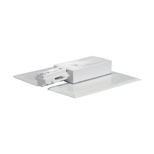 WHITE LIVE END W/CANOPY , Components , NUVO, Track Lighting,Track Part