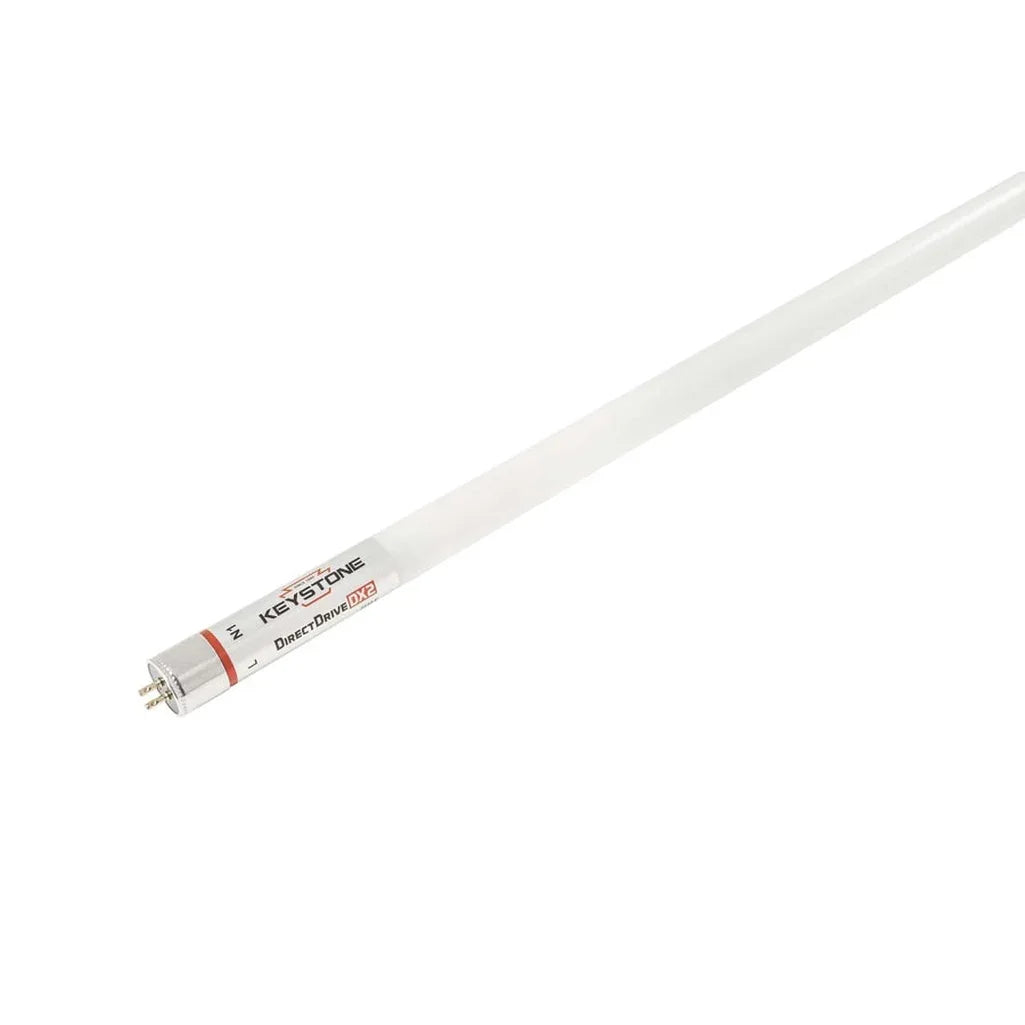 Keystone 13W LED T5 HE Tube, Shatter-Proof Coated Glass, 120-277V Input ...